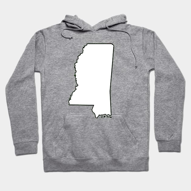 Mississippi - Blank Outline Hoodie by loudestkitten